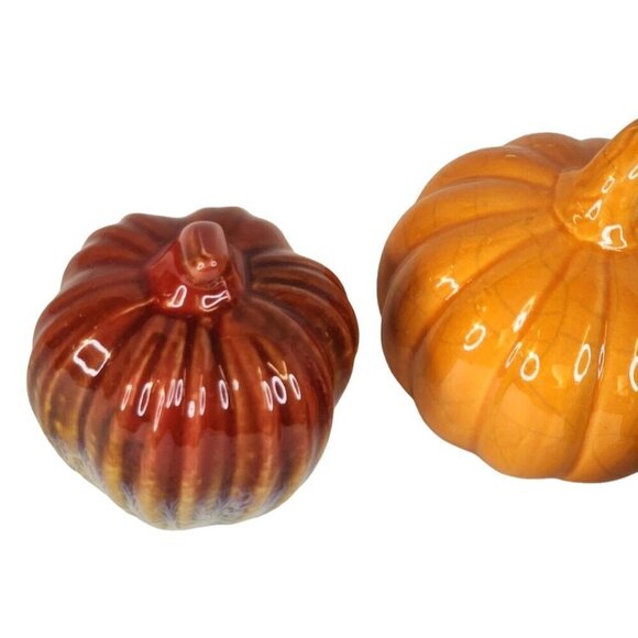 Fall Thanksgiving Table Centerpiece Set Of 3 Ceramic Decorative Pumpkins - Multi - Picture 7 of 7
